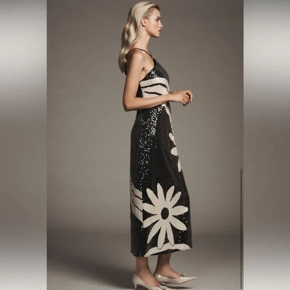 Farm Rio Sequin Floral Column Dress - Picture 4 of 5